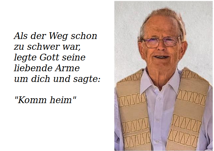 Konsistorialrat Egon Galler, em. Pfarrer von Deutschfeistritz gestorben.